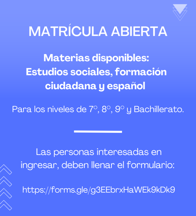 Materias Disponibles Estudios Sociales, Formación Ciudadana Y Español